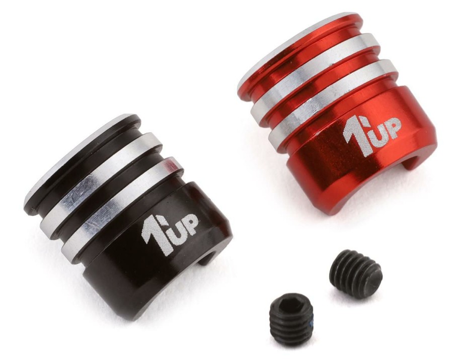 Electronics * | 1Up Racing Heatsink Bullet Plug Grips (Black/Red) (Fits Lowpro Bullet Plugs)