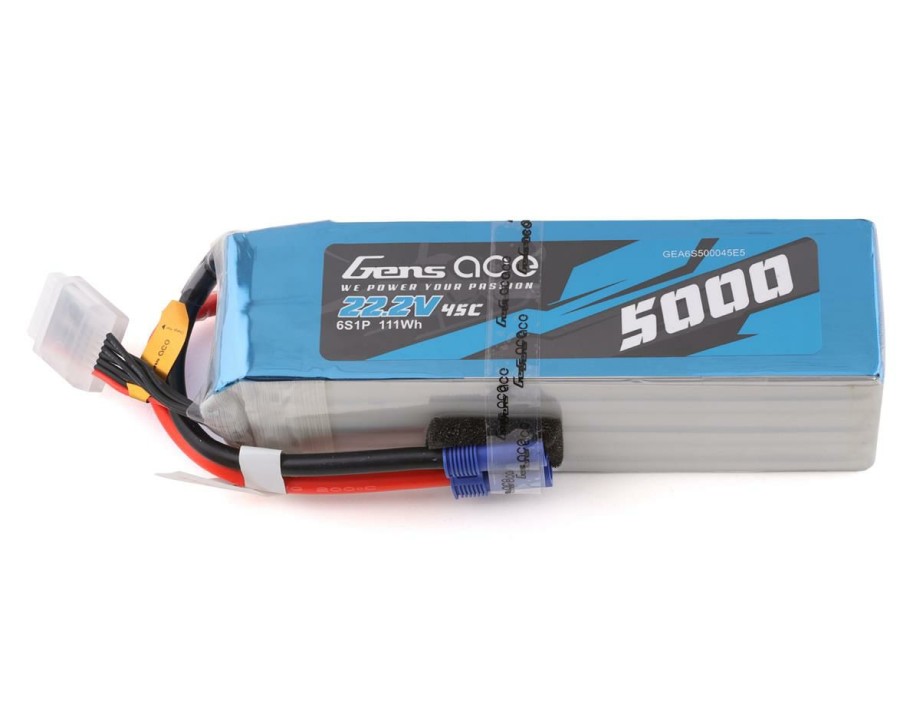 Batteries * | Gens Ace 6S Lipo Battery 45C (22.2V/5000Mah) W/Ec5 Connector