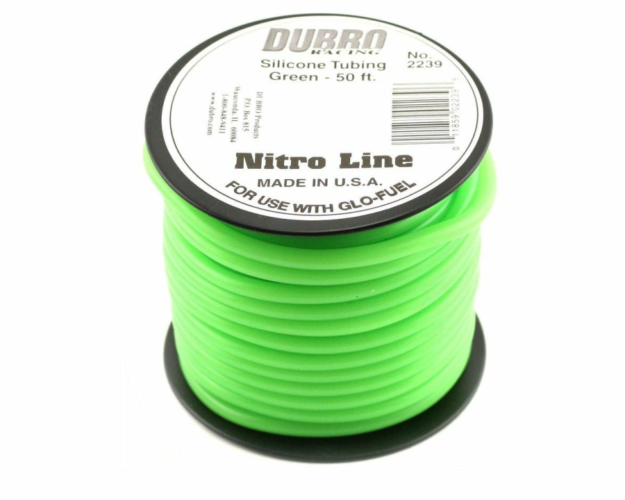 Engines/Fuel * | Dubro "Nitro Line" Silicone Fuel Tubing (Green) (50 )