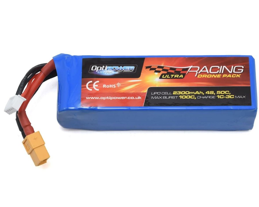 Batteries * | Optipower 4S 50C Lipo Battery (14.8V/2300Mah) W/Xt-60 Connector