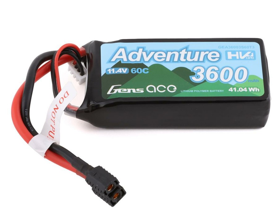 Batteries * | Gens Ace Adventure 3S Lihv Battery Pack 60C (11.4V/3600Mah) W/Universal Connector