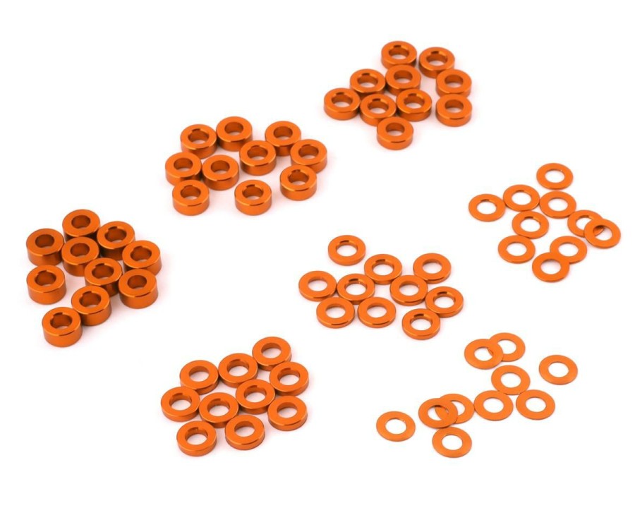 Parts * | Yeah Racing 3 0.25/0.5/1.5/2/2.5/3Mm Flat Washer Set (Orange) (70)