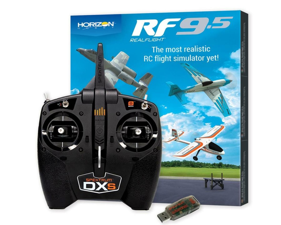 Blades * | Realflight 9.5 Flight Simulator Combo W/Spektrum Dxs & Ws2000