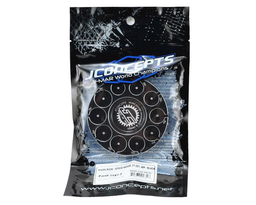 Batteries * | Jconcepts Aluminum Pinion Puck Stock Range (Black)