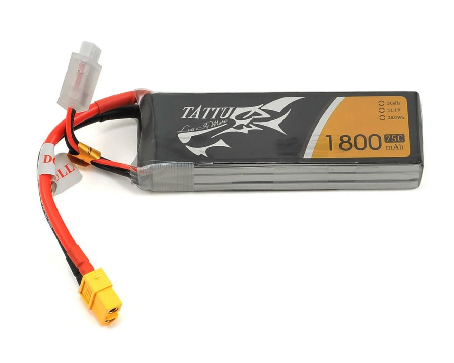 Batteries * | Tattu 3S Lipo Battery 75C (11.1V/1800Mah) (Jst-Xh) W/Xt-60 Connector