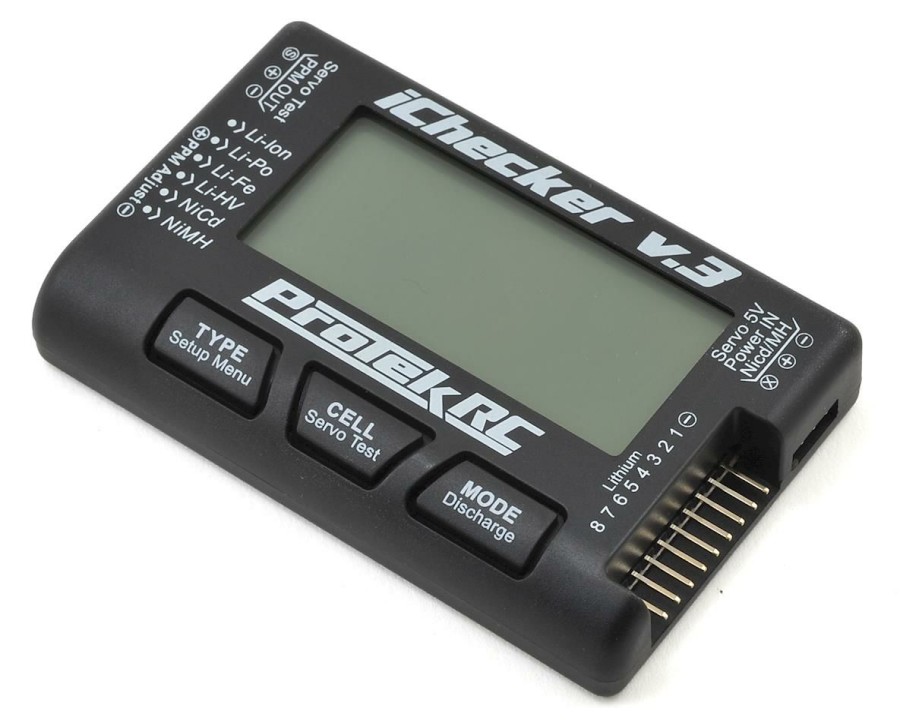 Batteries * | Protek Rc "Ichecker 3.0" Lcd Lipo Battery Cell Checker (2-8S) W/Balance Discharging