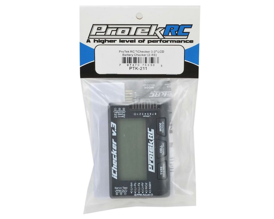 Batteries * | Protek Rc "Ichecker 3.0" Lcd Lipo Battery Cell Checker (2-8S) W/Balance Discharging