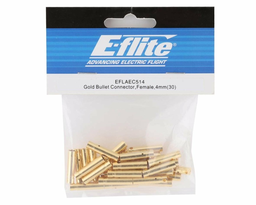 Electronics * | E-Flite 4Mm Female Gold Bullet Connector (30)