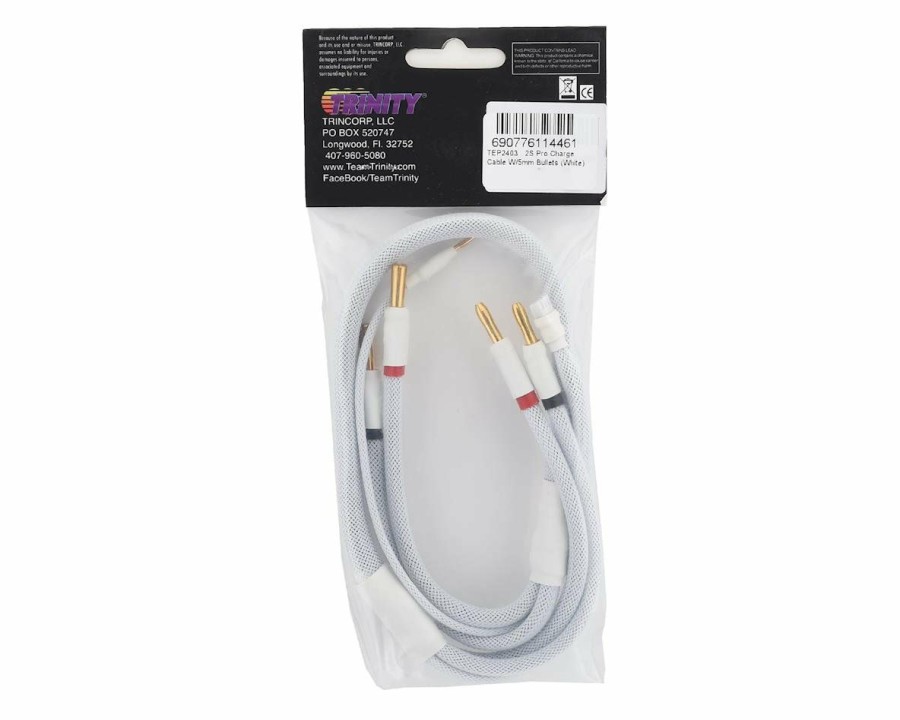 Batteries * | Trinity 2S Pro Charge Cables W/5Mm Bullet Connector (White)