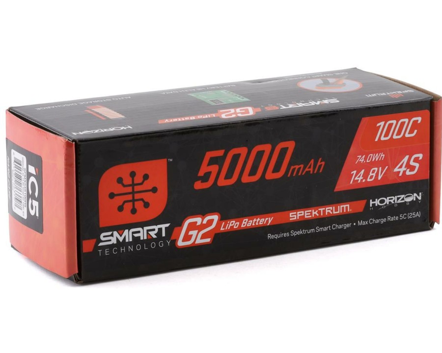 Batteries * | Spektrum Rc 4S Smart G2 Lipo 100C Battery Pack (14.8V/5000Mah) W/Ic5 Connector