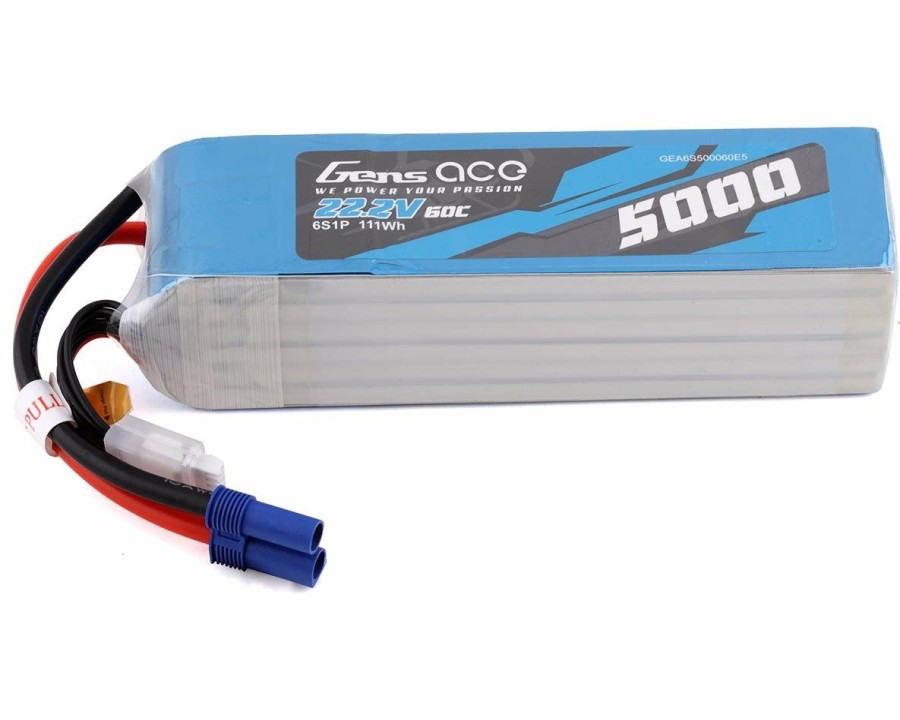 Batteries * | Gens Ace 6S Lipo Battery 60C (22.2V/5000Mah) W/Ec5 Connector