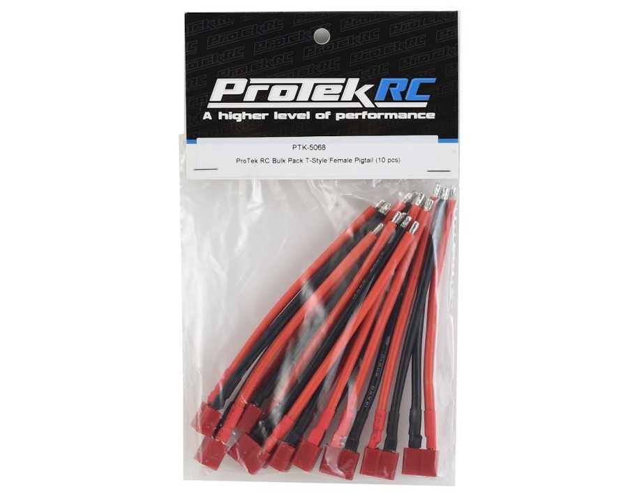 Batteries * | Protek Rc Bulk Pack T-Style Female Pigtail (10) (14Awg)