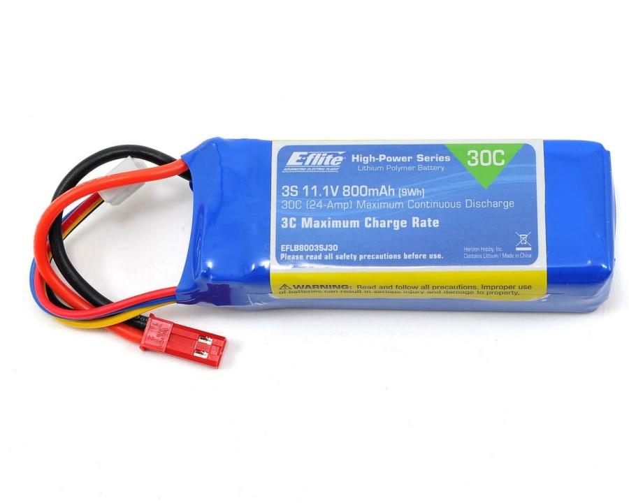 Batteries * | E-Flite 3S Lipo Battery Pack 30C (11.1V/800Mah) W/Jst Connector