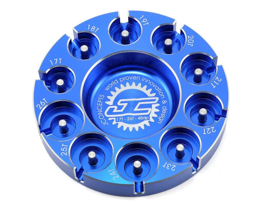 Batteries * | Jconcepts Aluminum Pinion Puck Modified Range (Blue)