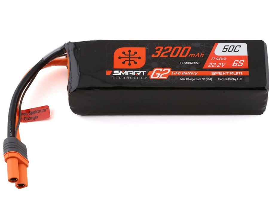 Batteries * | Spektrum Rc 6S Smart G2 Lipo 50C Battery Pack (22.2V/3200Mah) W/Ic5 Connector