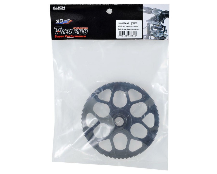 Parts * | Align Autorotation Tail Drive Gear Set (Black) (180T)