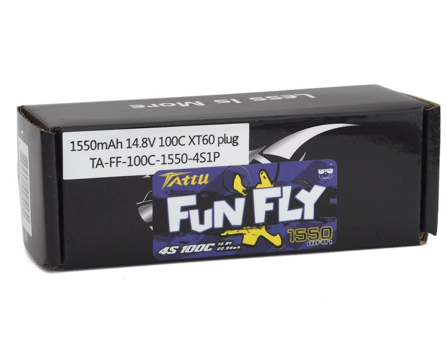 Batteries * | Tattu Funfly 4S Lipo Battery 100C (14.8V/1550Mah) (Jst-Xh) W/Xt-60 Connector