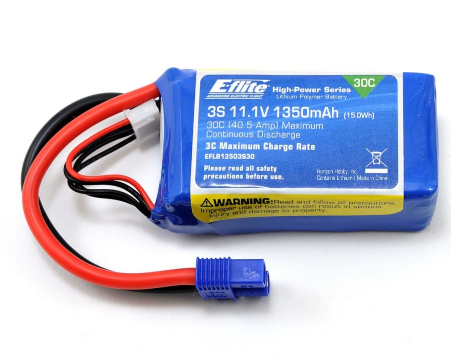 Batteries * | E-Flite 3S Lipo Battery Pack 30C (11.1V/1350Mah) W/Ec3 Connector