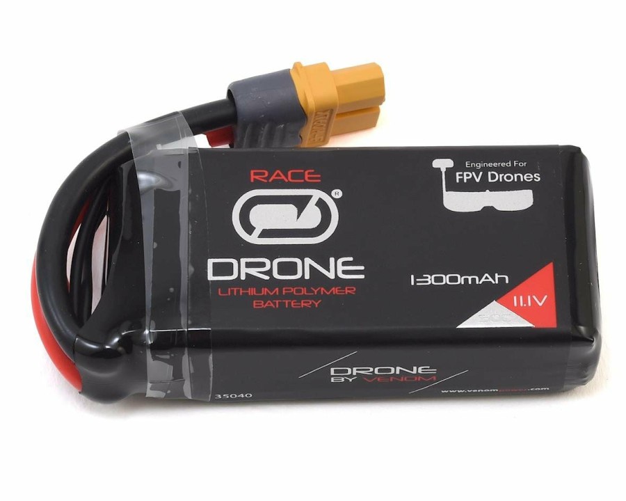 Batteries * | Venom Power Drone Fpv 3S 50C Lipo Battery W/Uni 2.0 Connector (11.1V/1300Mah)