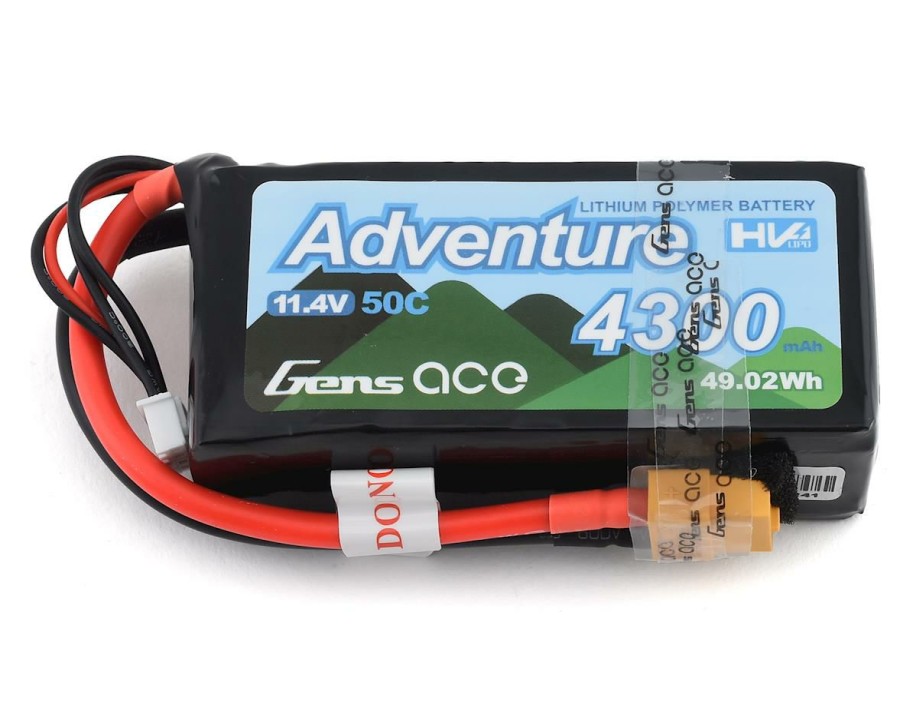 Batteries * | Gens Ace Adventure 3S 50C Lihv Battery Pack W/Xt60 Connector (11.4V/4300Mah)