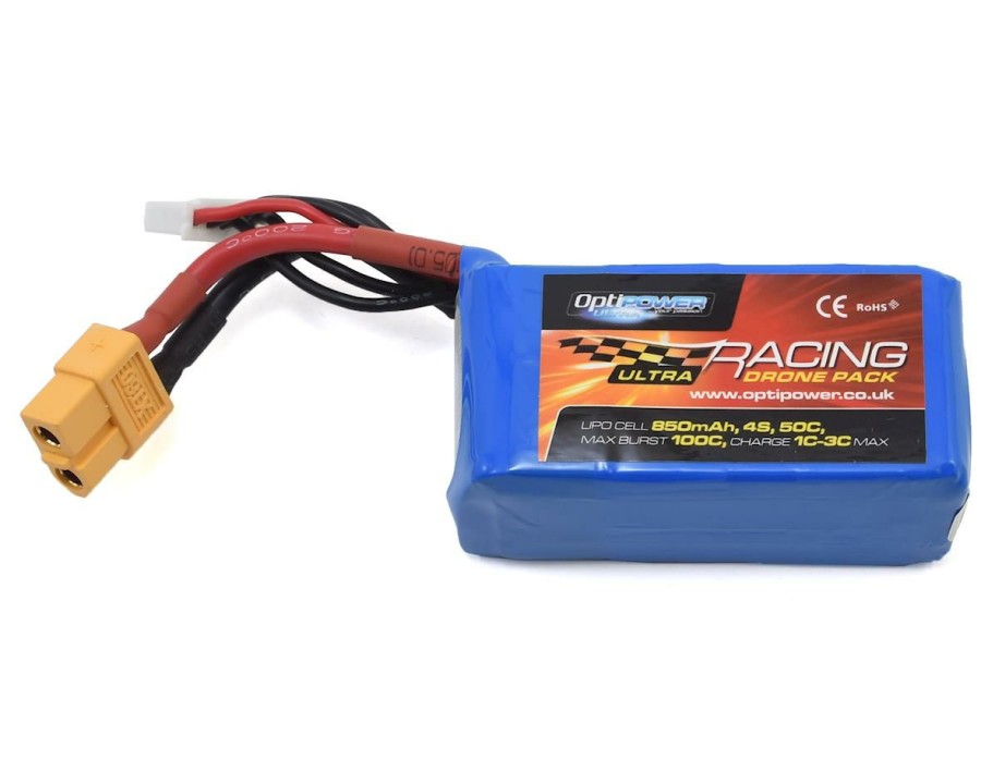 Batteries * | Optipower 4S 50C Lipo Battery (14.8V/850Mah) W/Xt-60 Connector