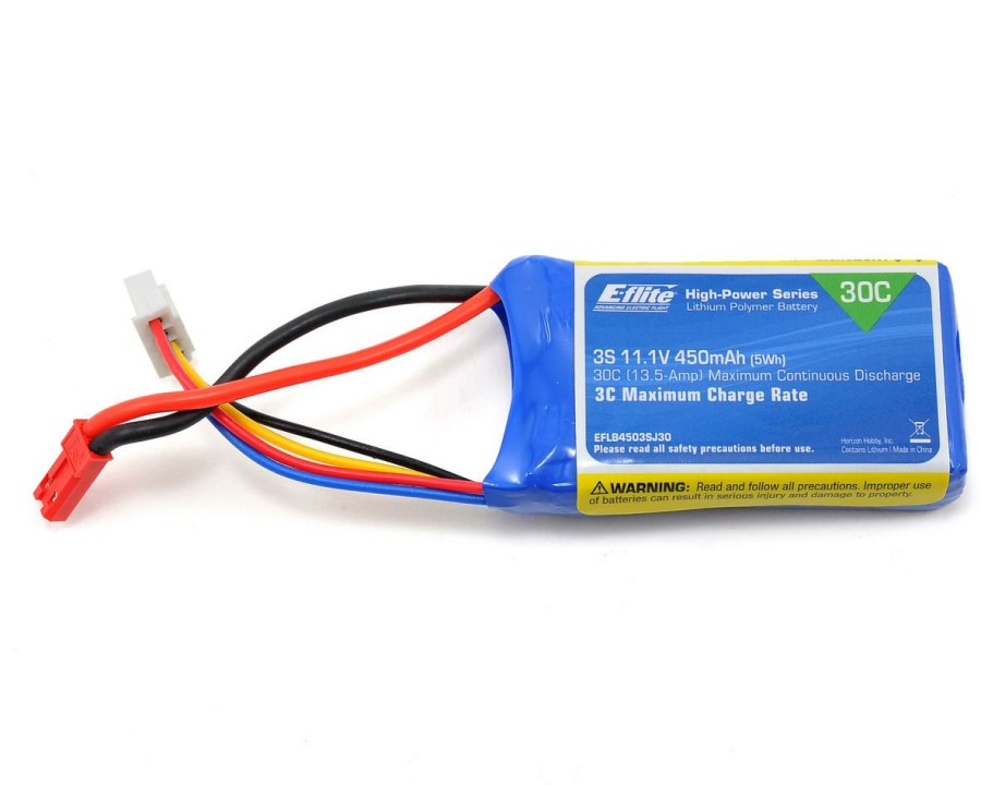 Batteries * | E-Flite 3S Lipo Battery 30C (11.1V/450Mah) W/Jst Connector