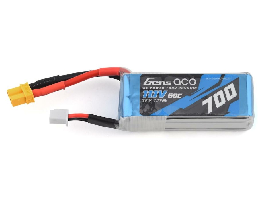 Batteries * | Gens Ace 3S Lipo Battery 60C (11.1V/700Mah) (Omp M2/Logo 200) W/Xt-30 Connector