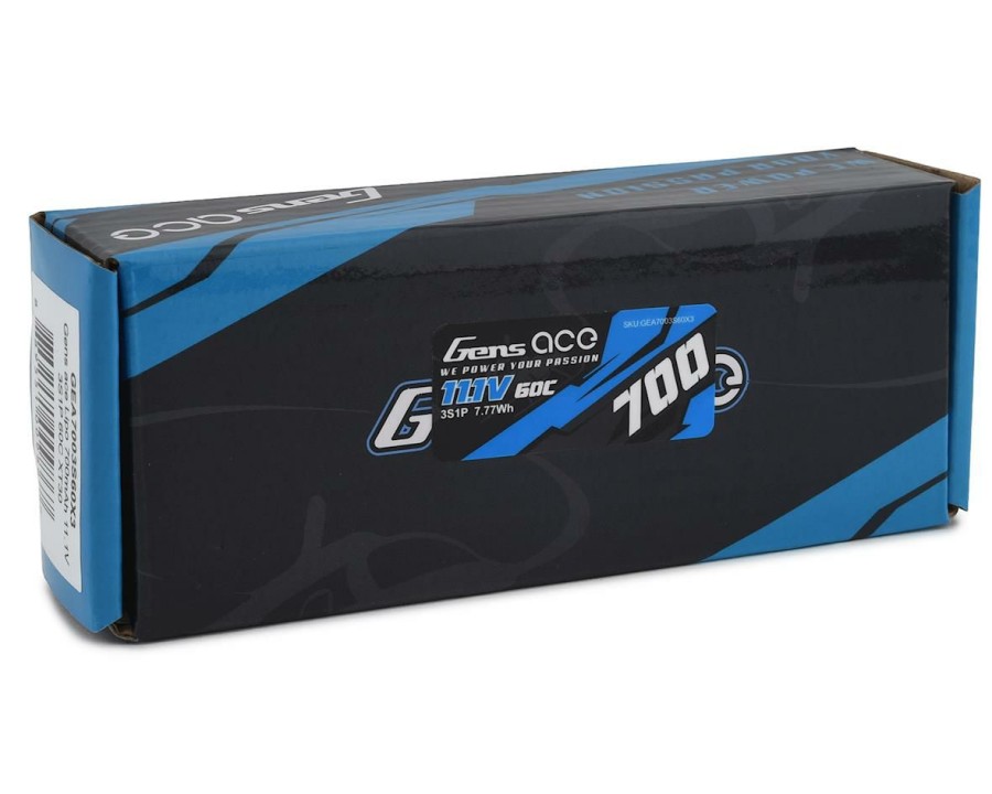 Batteries * | Gens Ace 3S Lipo Battery 60C (11.1V/700Mah) (Omp M2/Logo 200) W/Xt-30 Connector