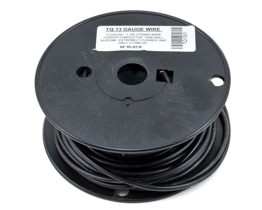 Electronics * | Tq Wire 13Awg Silicone Wire (Black) (50 )