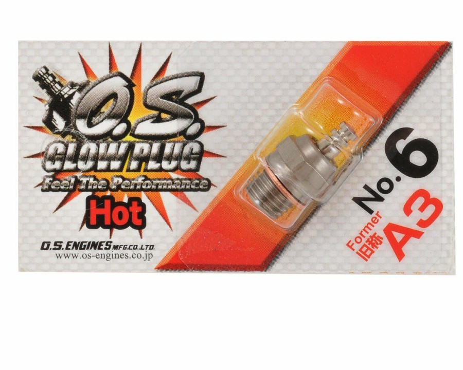 Batteries * | O.S. No.6 Short Body Standard Glow Plug "Hot"