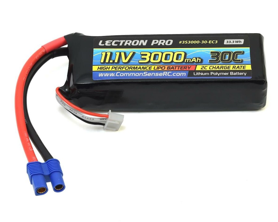 Batteries * | Common Sense Rc Lectron Pro 3S Lipo 30C Lipo Battery (11.1V/3000Mah) W/Ec3 Connector