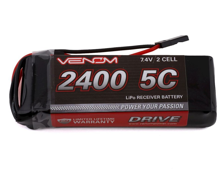 Batteries * | Venom Power 5C 2S Lipo Receiver/Transmitter Flat Battery (7.4V/2400Mah)