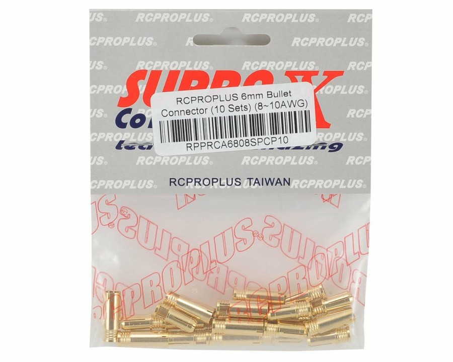 Electronics * | Rcproplus 6Mm Bullet Connector (10 Sets) (8~10Awg)