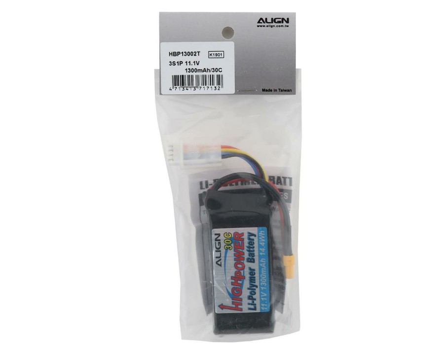 Batteries * | Align 3S Lipo 30C Battery (11.1V/1300Mah) W/Xt-30 Connector