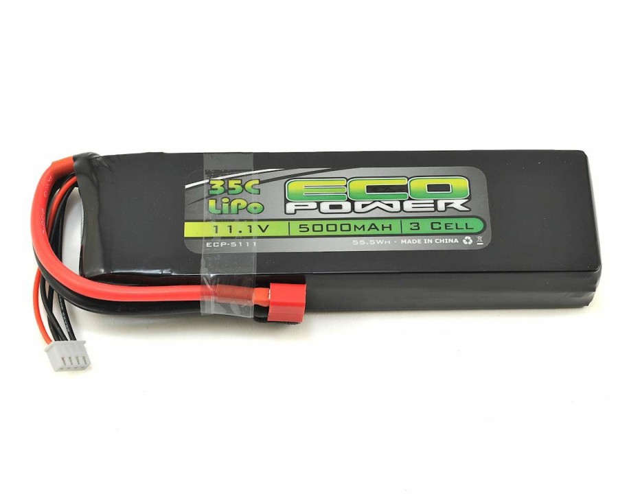 Batteries * | Ecopower "Electron" 3S Lipo 35C Battery (11.1V/5000Mah) W/T-Style Connector