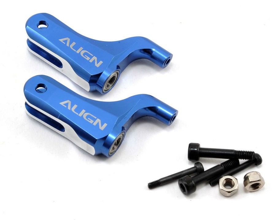 Parts * | Align 450Dfc Main Rotor Holder Set (Blue)