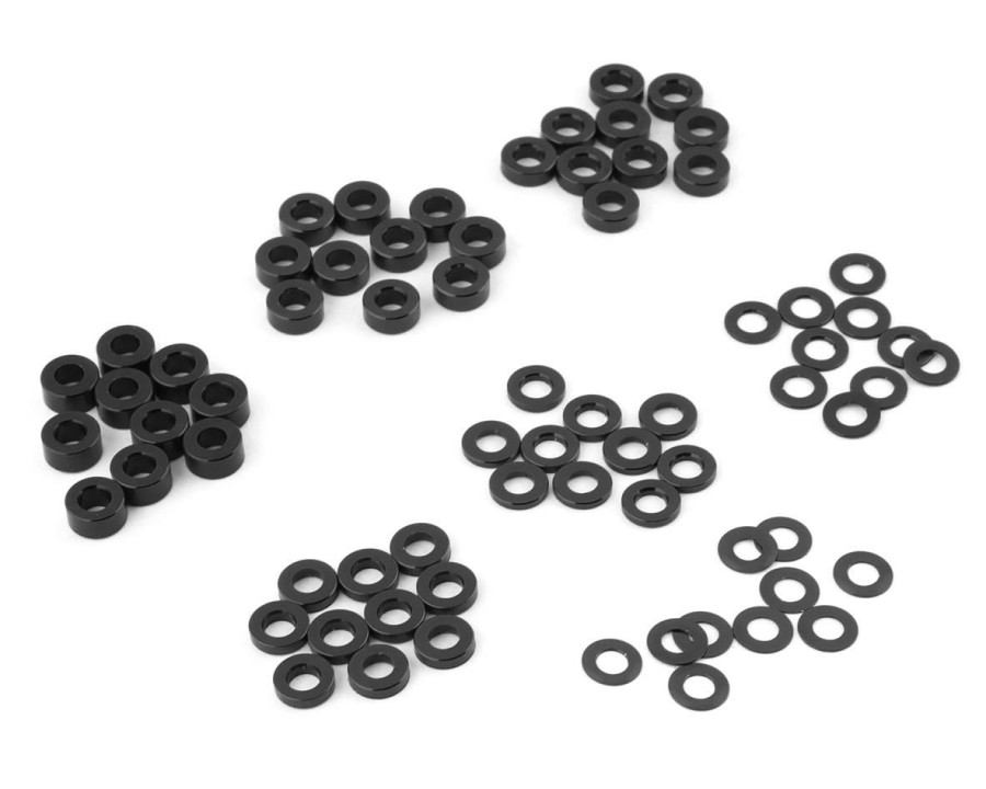 Parts * | Yeah Racing 3 0.25/0.5/1.5/2/2.5/3Mm Flat Washer Set (Black) (70)