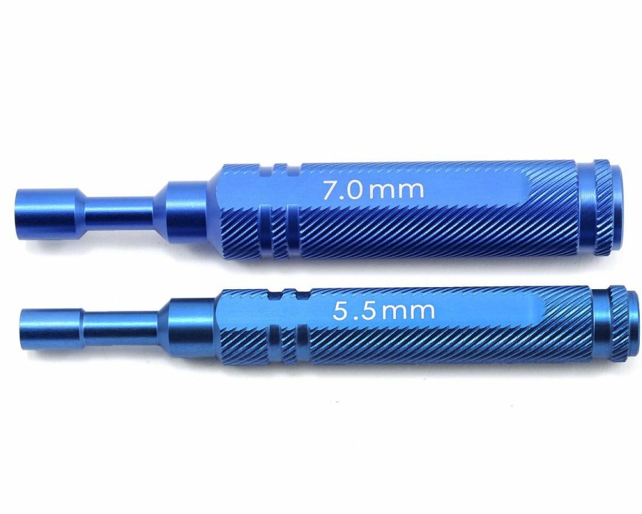 Maintenance * | St Racing Concepts Aluminum 1-Piece Metric Nut Driver Set (5.5Mm/7.0Mm) (Blue)