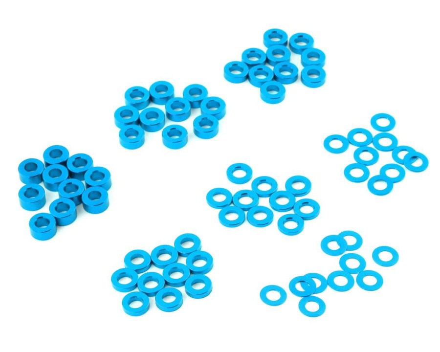 Parts * | Yeah Racing 3 0.25/0.5/1.5/2/2.5/3Mm Flat Washer Set (Blue) (70)