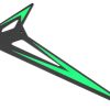 Parts * | Tron Helicopters 7.0 Fusion Edition Tail Fin (Green)