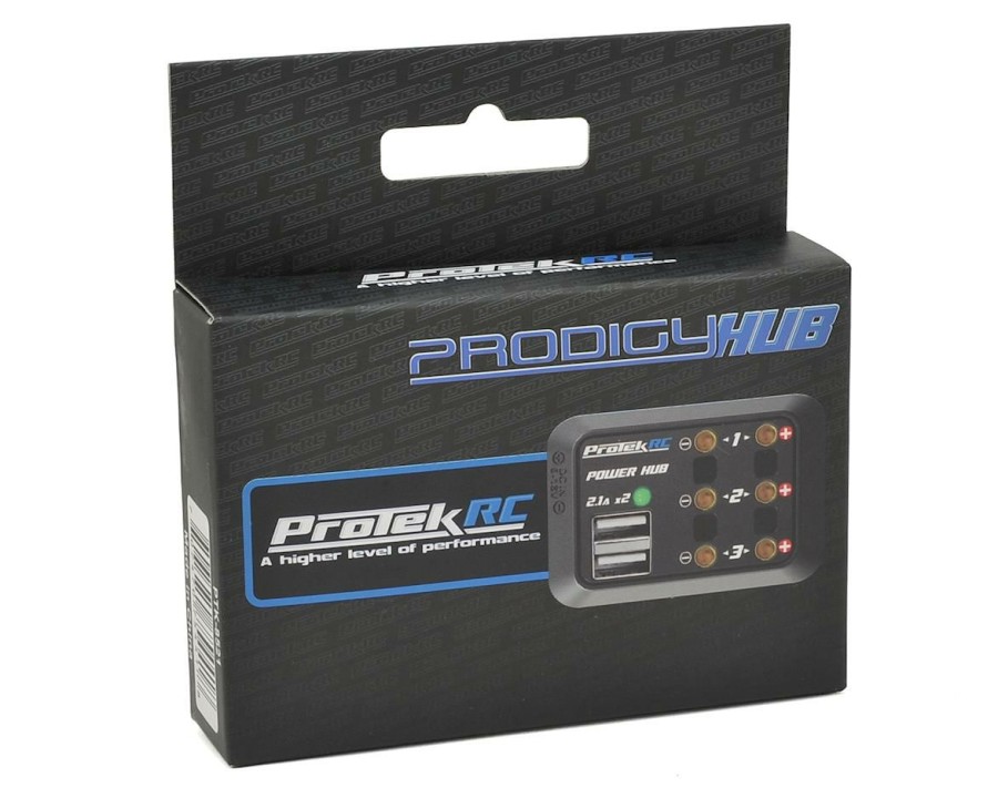 Batteries * | Protek Rc Prodigy Dc Power Hub (4Mm Outputs & 5V/2.1A Usb Outputs)