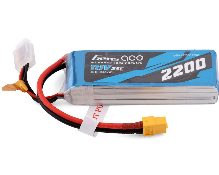 Batteries * | Gens Ace 3S Lipo Battery 25C W/Xt-60 Connector (11.1V/2200Mah)