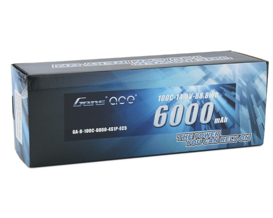 Batteries * | Gens Ace 4S Soft Case 100C Lipo Battery (14.8V/6000Mah) W/Ec5 Connector