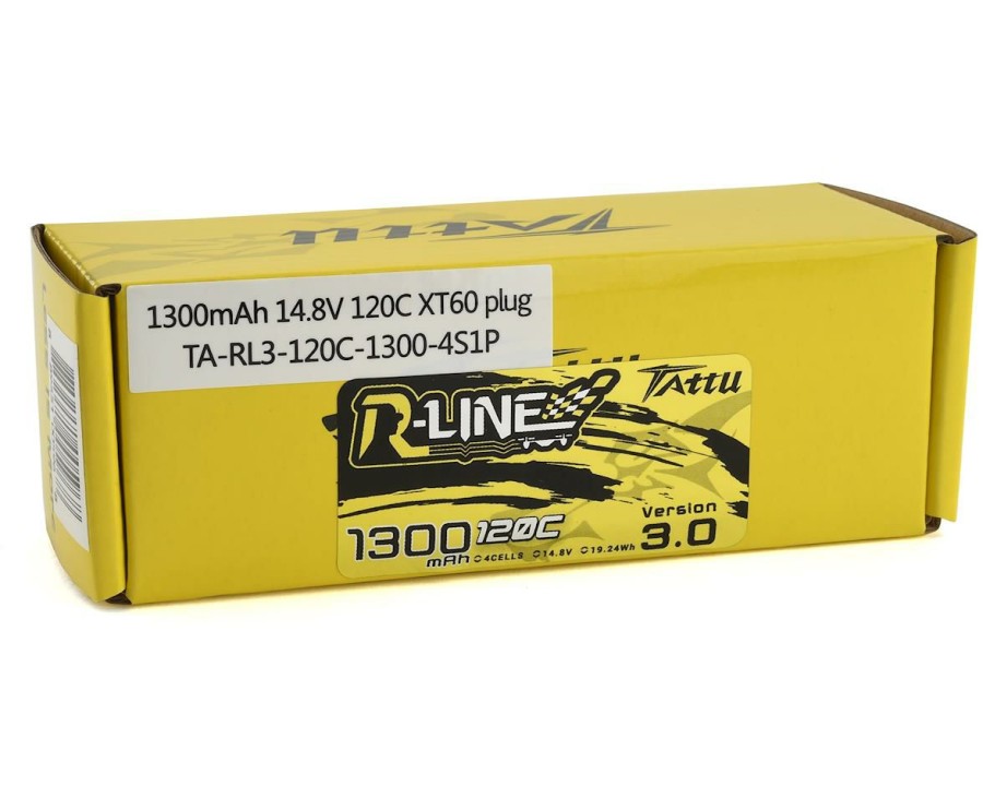 Batteries * | Tattu "R-Line 3.0" 4S Lipo Battery 120C (14.8V/1300Mah) (Jst-Xh) W/Xt-60 Connector