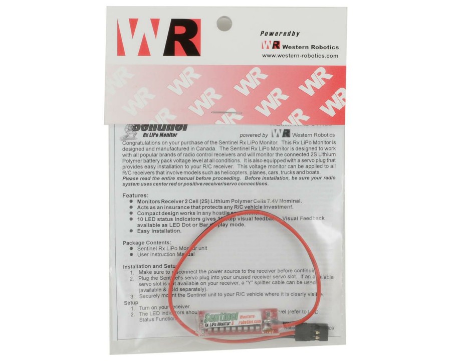 Electronics * | Western Robotics Sentinel Rx Lipo Monitor (Bar Mode)