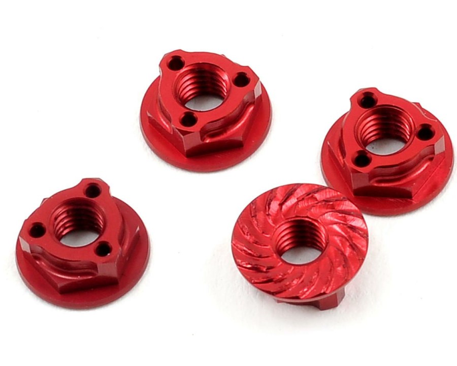 Parts * | Avid Rc Triad 4Mm Light Weight Serrated Wheel Nut Set (4) (Red)