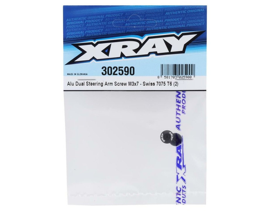 Parts * | Xray 3X7Mm Aluminum Dual Servo Saver Screw (2)