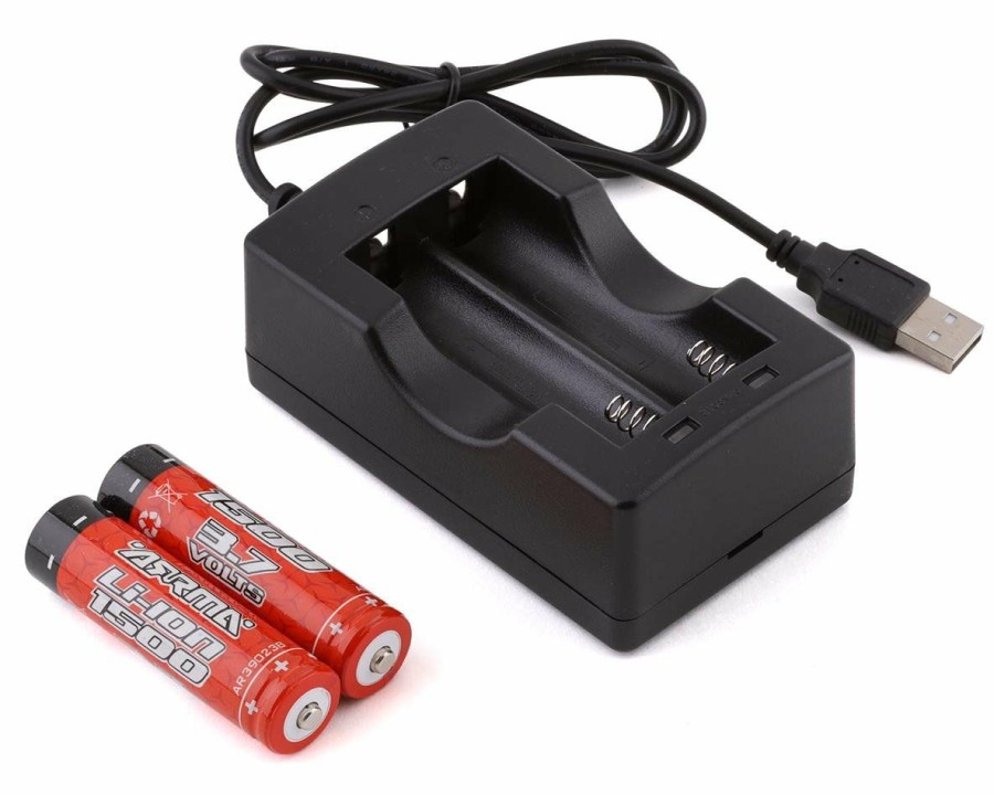 Parts * | Arrma Adc-L2 Li-Ion Charger W/Two Li-Ion 18650 Batteries