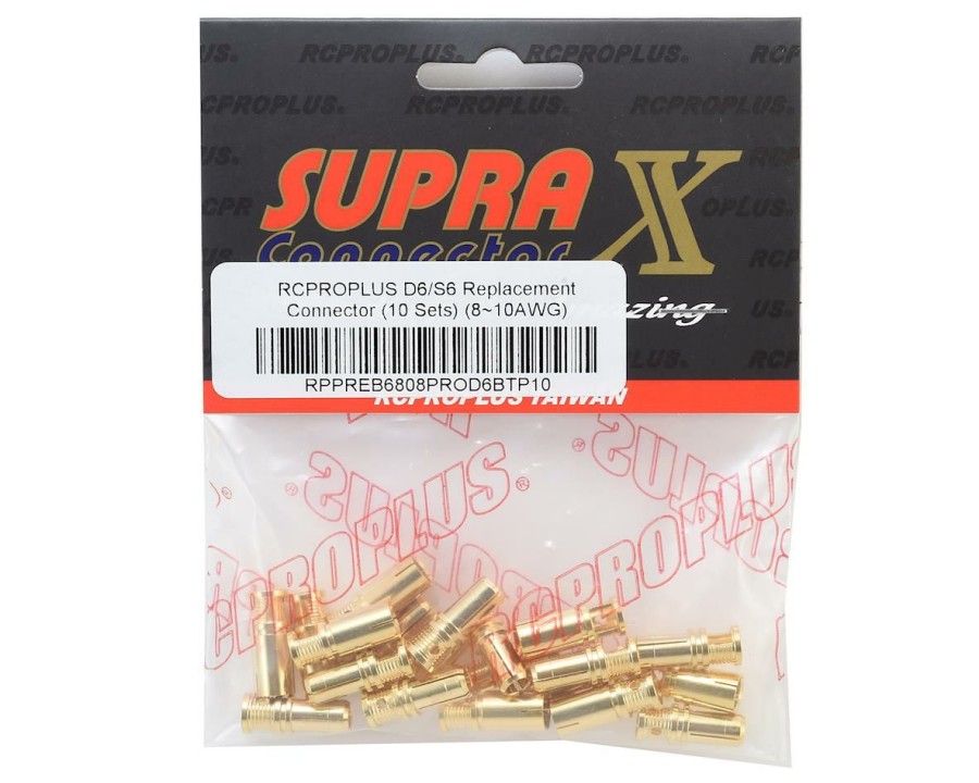 Electronics * | Rcproplus D6/S6 Replacement Bullet Connector (10 Sets) (8~10Awg)