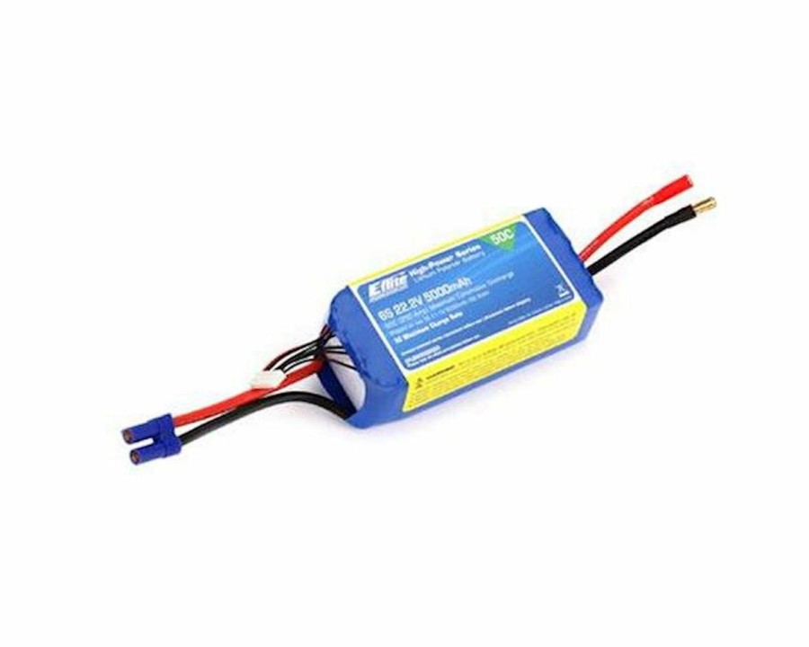 Parts * | E-Flite 5000Mah 6S 22.2V 50C Lipo, 10Awg Ec5